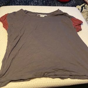 Brown and grey womens sport tee shirt size medium
